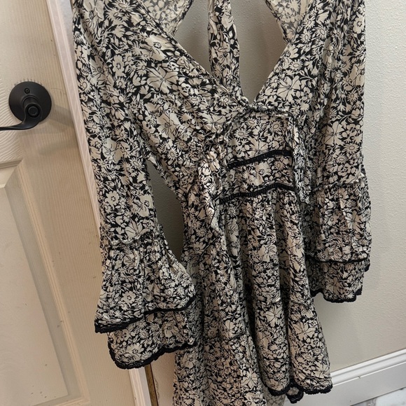 FP Movement by Free People Black and Cream Backless Dress - Picture 7 of 7